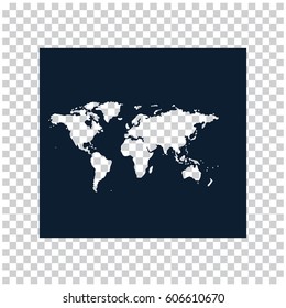 World map miniature circuit isolated on white background vector design element