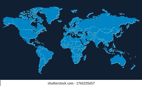 World map modern abstract.Globe map.Generalized world map.Vector Illustration