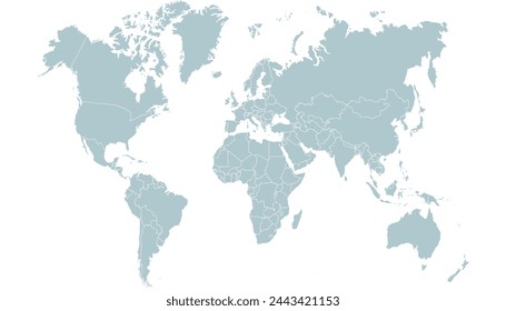 World map. Modern color map.