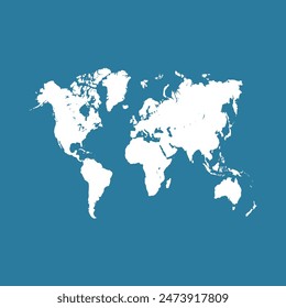 World map. Modern color map. Silhouette
