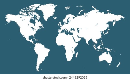 World map. Modern color vector map. Silhouette map	