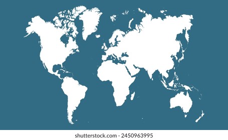 World map. Modern color vector map. Silhouette map.	
