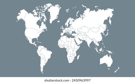 World map. Modern color vector map. Silhouette map.	
