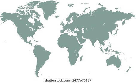World map. Modern color vector map. Silhouette map	
