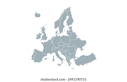 World map modern color,isolated on white background for website layouts,background,education, precise,customizable,Travel worldwide,map silhouette backdrop,earth geography, political,reports.