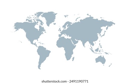 World map modern color,isolated on white background for website layouts,background,education, precise,customizable,Travel worldwide,map silhouette backdrop,earth geography, political,reports.