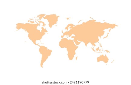 World map modern color,isolated on white background for website layouts,background,education, precise,customizable,Travel worldwide,map silhouette backdrop,earth geography, political,reports.