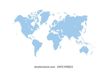 World map modern color,isolated on white background for website layouts,background,education, precise,customizable,Travel worldwide,map silhouette backdrop,earth geography, political,reports.