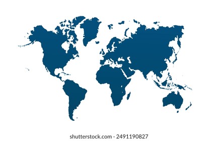World map modern color,isolated on white background for website layouts,background,education, precise,customizable,Travel worldwide,map silhouette backdrop,earth geography, political,reports.