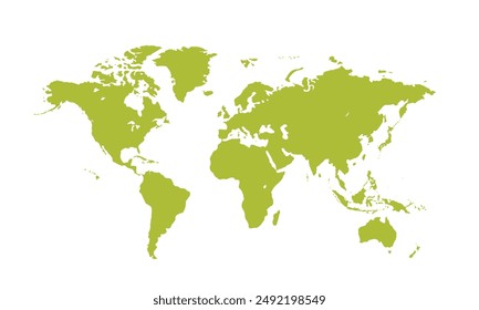 World map with modern color,isolated on white background for website layouts,background,education, precise,customizable,Travel worldwide,map silhouette backdrop,earth geography, political,reports