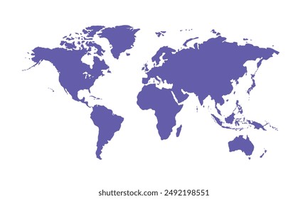 World map with modern color,isolated on white background for website layouts,background,education, precise,customizable,Travel worldwide,map silhouette backdrop,earth geography, political,reports