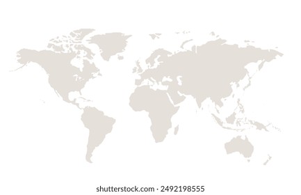 World map with modern color,isolated on white background for website layouts,background,education, precise,customizable,Travel worldwide,map silhouette backdrop,earth geography, political,reports