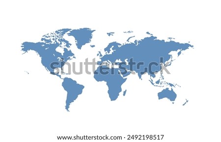 World map with modern color,isolated on white background for website layouts,background,education, precise,customizable,Travel worldwide,map silhouette backdrop,earth geography, political,reports