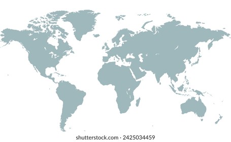 World map. Modern vector map. Silhouette map.	