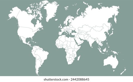 World map. Modern vector map. Silhouette.
