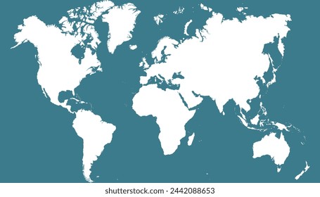 World map. Modern vector map. Silhouette.
