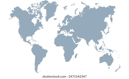 Weltkarte. In: Modern Vektorgrafik Map. Umriss