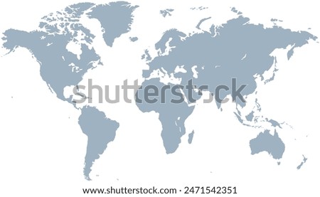 World map. Modern vector map. Silhouette