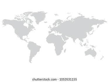 World map with the ocean