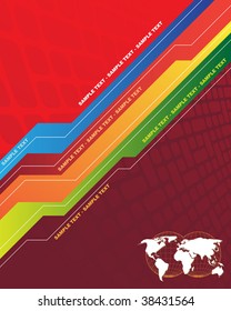Mapa do mundo no plano de fundo abstrato