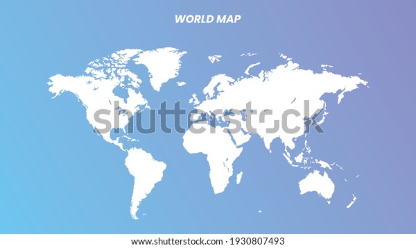 World Map On Blue Background World Stock Vector (Royalty Free ...