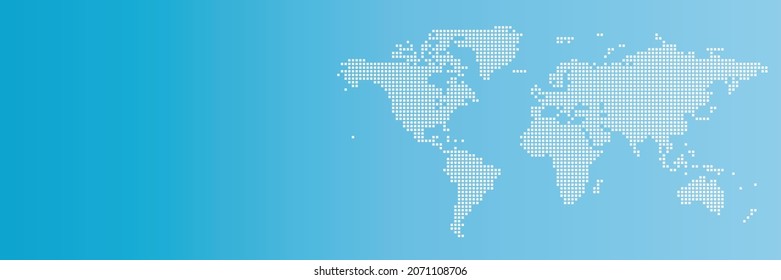 Mapa mundial de fondo azul del cielo	