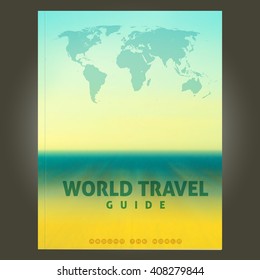 World Map Cover Photo World Map On Blurred Beach Cover Stock Vector (Royalty Free) 408279844 |  Shutterstock