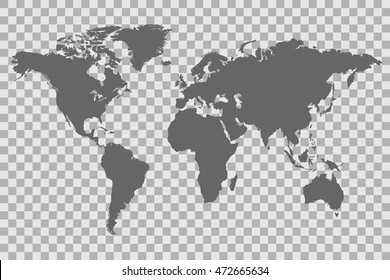 World map on a checkered background