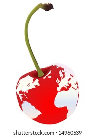 Mapa mundial de cerezas