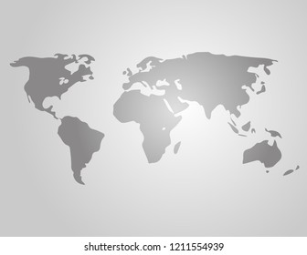 World map on gray background
