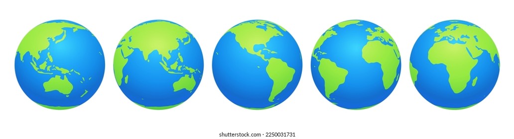 Mapa mundial de la Tierra redonda. Icono aislado del planeta con países, continentes, mares y océanos. Geografía y cartografía mundial. Estilo de visión 3d realista