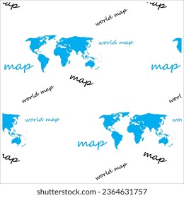world map on seamless background. Fabric design