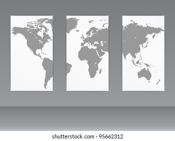 world map on wall