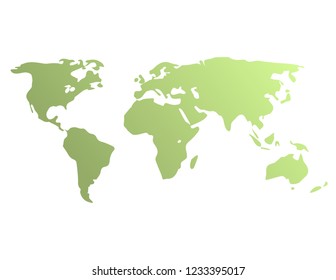 World map on white background
