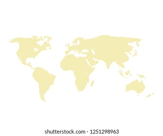 World map on white background