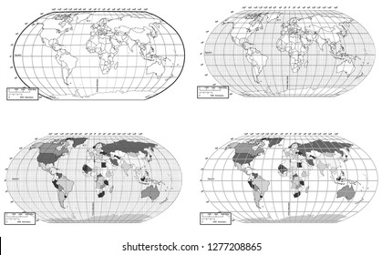 world map on white background