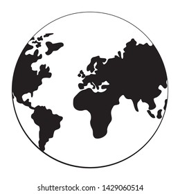 world map on white background vector illustration
