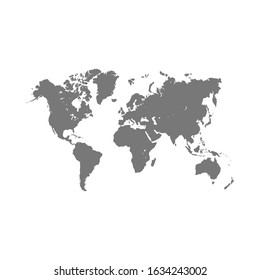 world map on white background