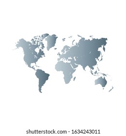 world map on white background