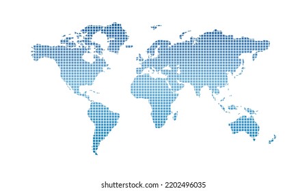 world map on white background