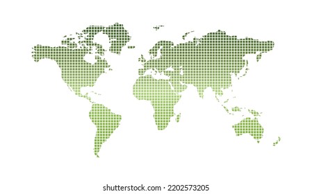 Weltkarte auf weißem Hintergrund