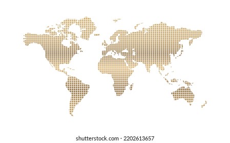world map on white background