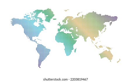 world map on white background