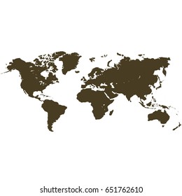 World map on white background.