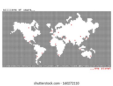 World map.. one planet