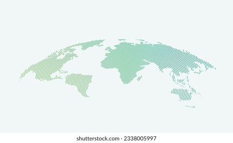 World map outline colorful gradient vector illustration