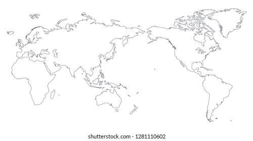 America Centered World Map Images Stock Photos Vectors Shutterstock