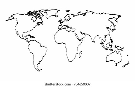 446,286 World map outline Images, Stock Photos & Vectors | Shutterstock