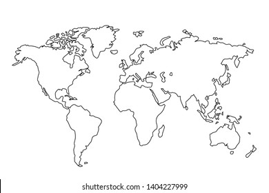 446,286 World map outline Images, Stock Photos & Vectors | Shutterstock