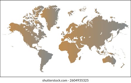 World map outline, silhouettes world map, modern world map graphic, Countries Silhouettes Stock Illustrations, Vectors